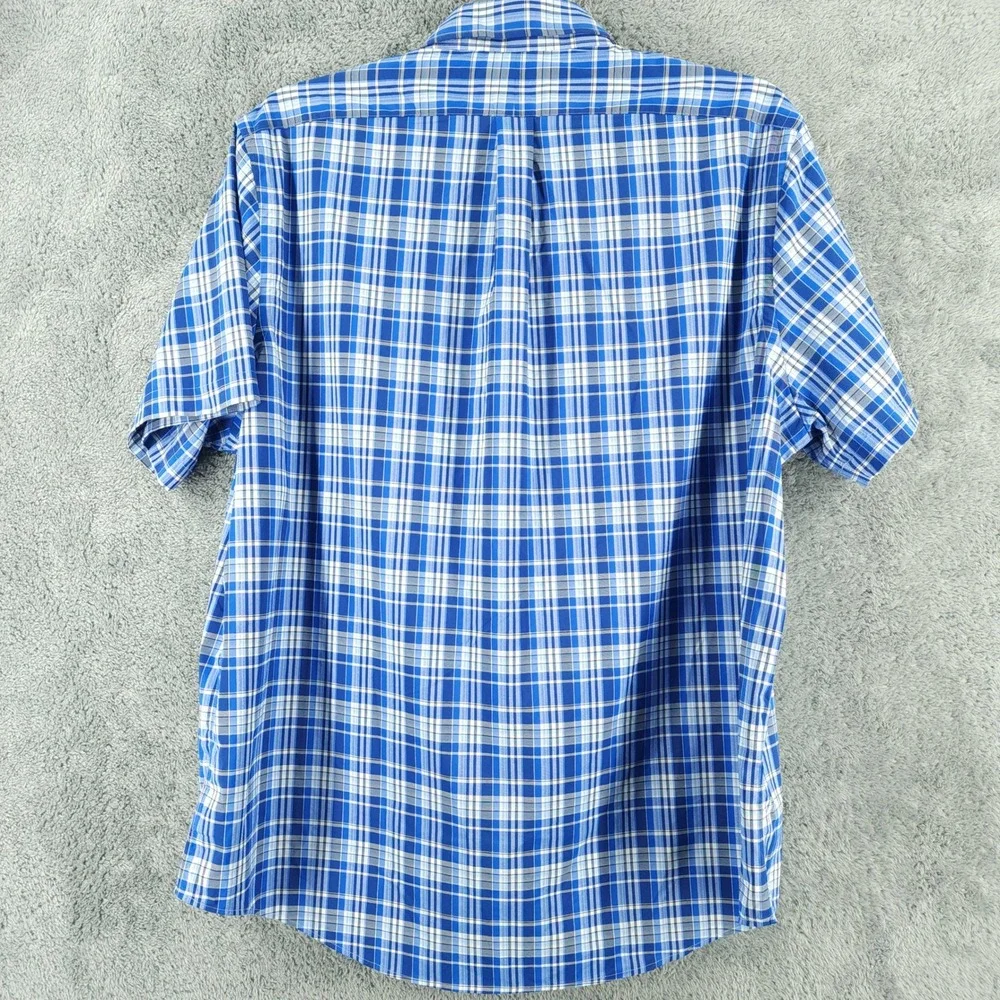 Polo Ralph Lauren Shirt Mens XXL Blue Plaid Classic Fit Performance Big & Tall